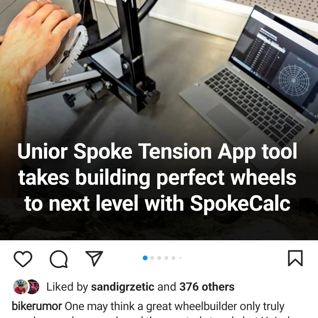 Bikerumor release of Unior tension app publication