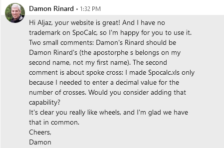 Damon Rinard spocalc.xls file