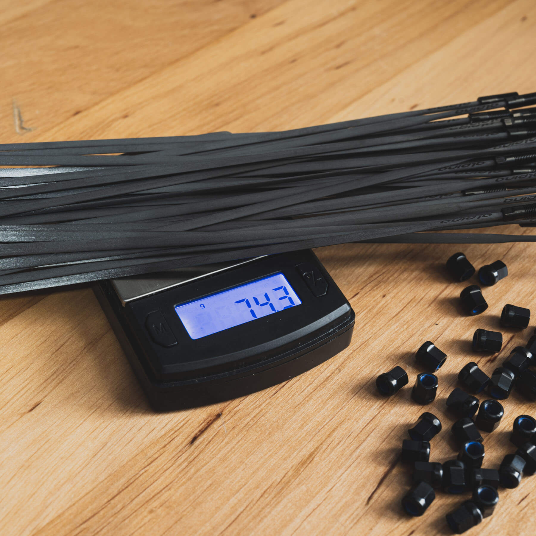 Alpina Carbolite carbon spoke weight.