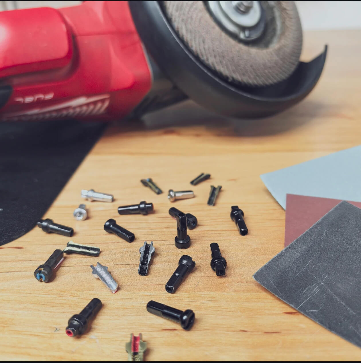 Cutting spoke nipples cross sections