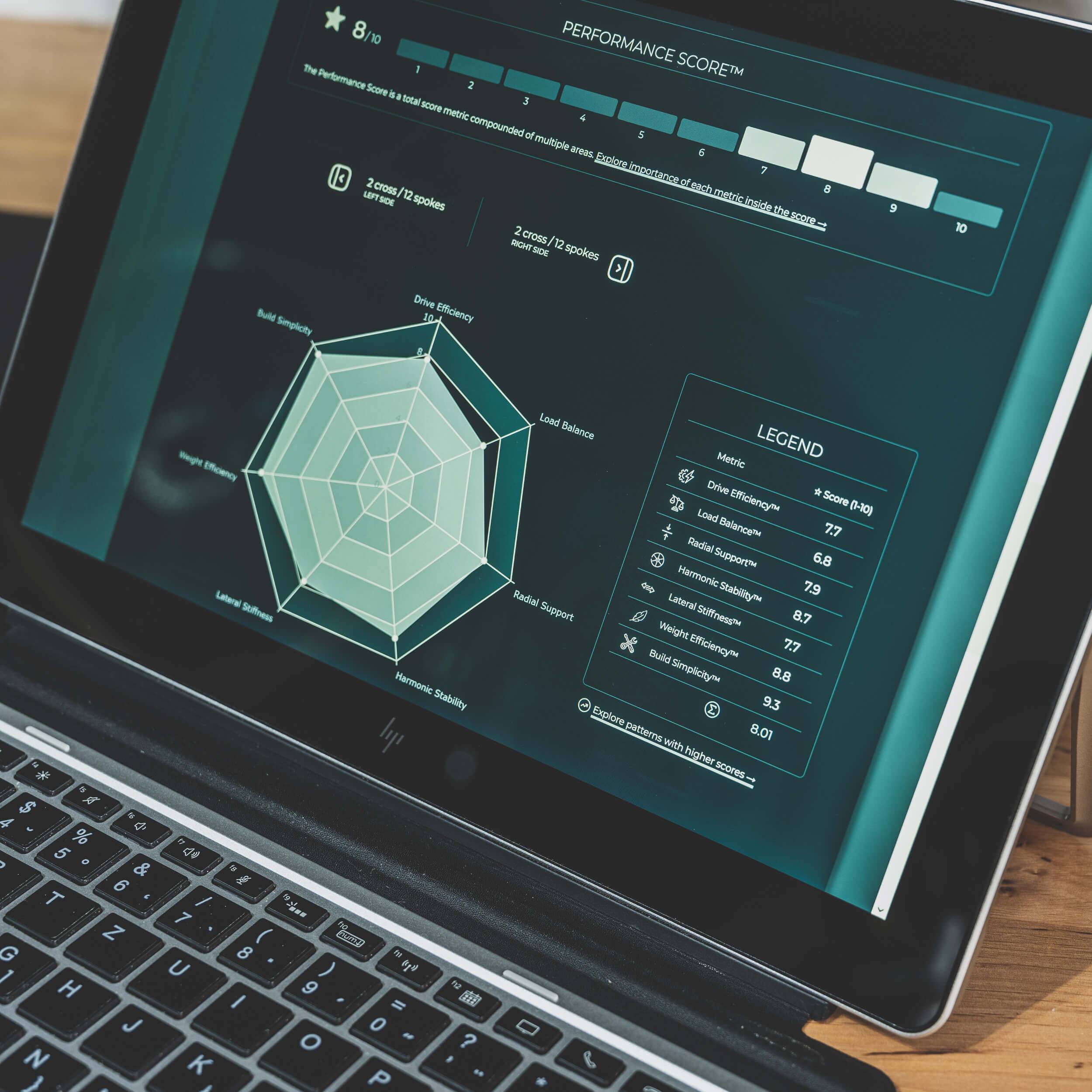 Lacing optimizer, digital wheel building tool to analyze spoke patterns