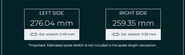 2:1 spoke length calculation sample