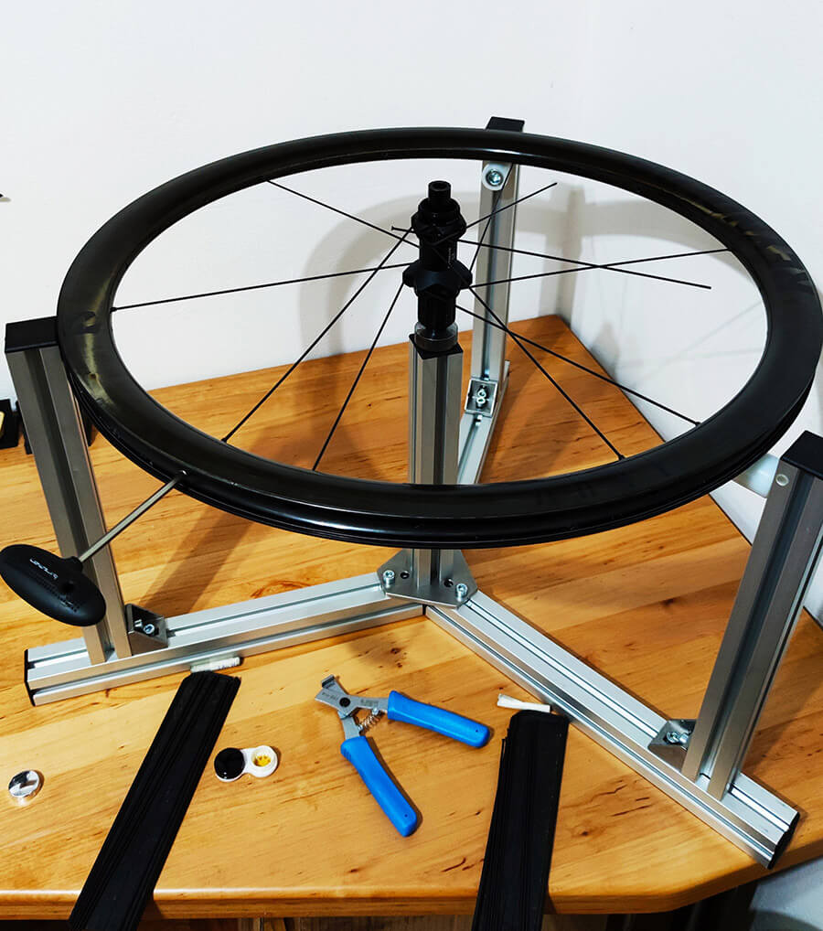 wheel building stand