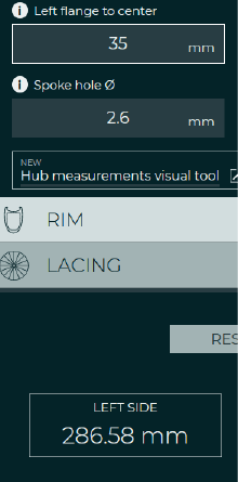 hub flange to center